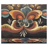 BR2 - Vintage Norwegian Rosmaling Hinged Wooden Box