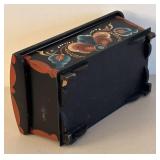 BR2 - Vintage Norwegian Rosmaling Hinged Wooden Box