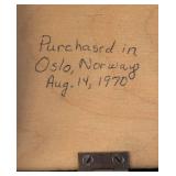 BR2 - Vintage Norwegian Rosmaling Hinged Wooden Box