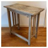 UL - Vintage Accent Table in Weathered Wood