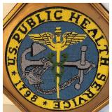 UL - Vintage U.S. Public Health Service Needlepoint Wall Decor