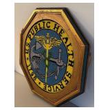 UL - Vintage U.S. Public Health Service Needlepoint Wall Decor