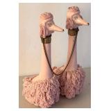 BR1 - Mid-Century Spaghetti Pink Poodle Dog Figurines