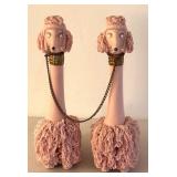 BR1 - Mid-Century Spaghetti Pink Poodle Dog Figurines