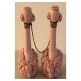 BR1 - Mid-Century Spaghetti Pink Poodle Dog Figurines