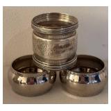 BR1 - Napkin Rings - Vintage Assorted, Engraved Floral, Animal Designs and More