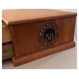 BR1 - J. & P. Coats Spool Cabinet - Vintage 2-Drawer Wood Organizer