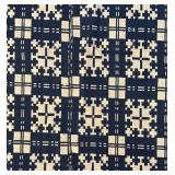 BR1 - Navy Blue & White Plaid Knit Blanket