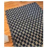 BR1 - Navy Blue & White Plaid Knit Blanket