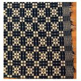 BR1 - Navy Blue & White Plaid Knit Blanket