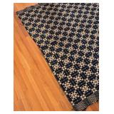 BR1 - Navy Blue & White Plaid Knit Blanket