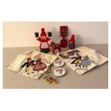 BR1 - Scandinavian Folk Art Lot - Dala Horse, Candleholders, Spoons, Linen Napkins and More