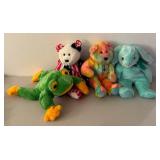 BR1 - Four Large Ty Beanie Babies Plush Assortment