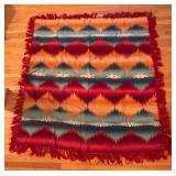 BR1 - Vintage Southwestern Blanket  - Geometric Zigzag Pattern