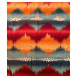 BR1 - Vintage Southwestern Blanket  - Geometric Zigzag Pattern