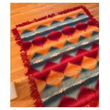 BR1 - Vintage Southwestern Blanket  - Geometric Zigzag Pattern