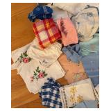 UB - Vintage Linens & Embroidered Cloths - Assorted Floral & Plaid Styles