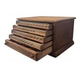 UL - Antique Belding Silk Spool Cabinet