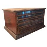 UL - Antique Belding Silk Spool Cabinet