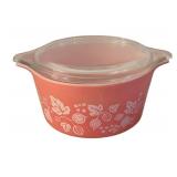 UL - Vintage Pyrex Gooseberry Pattern 3-Piece Bowl Set with Lids