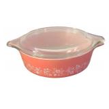UL - Vintage Pyrex Gooseberry Pattern 3-Piece Bowl Set with Lids