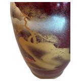 BR1 - Asian Style Vase with Gold Landscape Motif