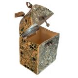 BR1 - Lucite Vintage Handbag - 7.5 x 4 x 5 in - Abstract Line Pattern, 1940s-1950s