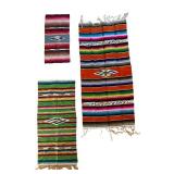 BR1 - Saltillo Serape Textiles (Lot of 3)