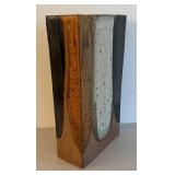 BR1 - Geometric Artisan Crafted Rectangular Pottery Vase