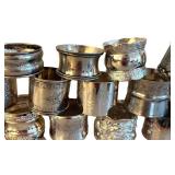 BR1 - Selection of Silver Plated Napkin Rings - Ornate Engraved Bands and Assorted Styles Collection