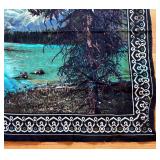 BR1 - Vintage Scenic Landscape Tapestry - Mountain Lake View Wall Decor