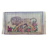 BR1 - Vintage Lion Motif Straw Tapestry