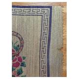 BR1 - Vintage Lion Motif Straw Tapestry