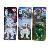 BR1 - TY Beanie Babies - Glory Bear, Britannia Bear, Maple Bear, Erin Bear, Righty Elephant and More