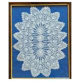FB - Crochet Doily Wall Art - Framed Lace Decor
