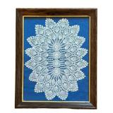 FB - Crochet Doily Wall Art - Framed Lace Decor