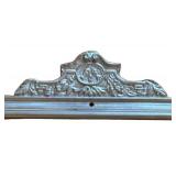 UL - Ornate Vintage Silver Mirror with Crest Top