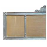 UL - Ornate Vintage Silver Mirror with Crest Top