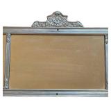 UL - Ornate Vintage Silver Mirror with Crest Top