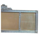 UL - Ornate Vintage Silver Mirror with Crest Top