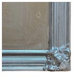 UL - Ornate Vintage Silver Mirror with Crest Top