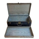 FB - Vintage Steamer Trunk - Black with Brass Hardware