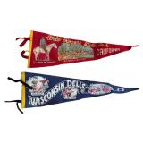 BR1 - Eight Vintage Pennants - Travel & Scout Memorabilia Collection