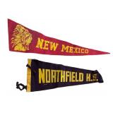 BR1 - Eight Vintage Pennants - Travel & Scout Memorabilia Collection