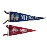 BR1 - Eight Vintage Pennants - Travel & Scout Memorabilia Collection