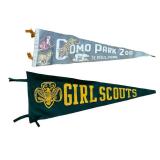 BR1 - Eight Vintage Pennants - Travel & Scout Memorabilia Collection