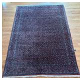 FB - Vintage Persian Hand-Knotted Rug 55 X 82 Inches - Light Wear