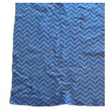 FB - Vintage Blue Chevron Blanket