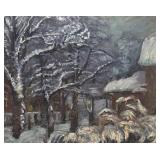 UL - Original Winter Wonderland Scene Painting