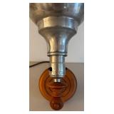 FB - Vintage Wall Mount Lamp - Metal Shade & Wooden Backplate